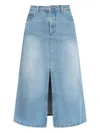 Apc A.p.c. Georgia Midi Denim Skirt Clothing In Blue