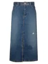 Apc 'georgia Denim Midi Skirt In In Blue