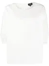 Apc Georgia Openwork Cotton Blouse In Weiss
