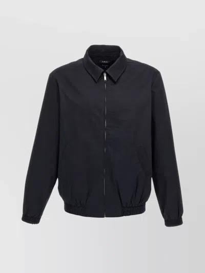 Apc 'gilbert' Jacket With Elasticated Cuffs And Hem In Blue