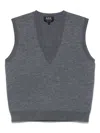 Apc A.p.c. Sleeveless Gilet With Plunging V-neck