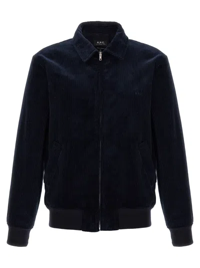 Apc Gilles Casual Jackets And Parka Blue