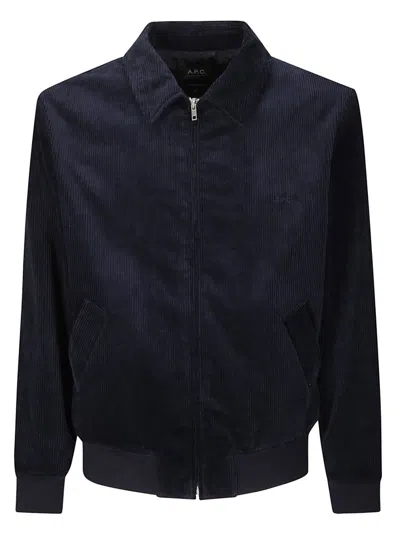 Apc A.p.c. Gilles Jacket In Blue