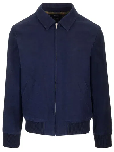 Apc A.p.c. Gilles Zip In Blue