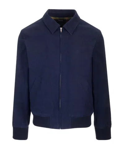 Apc A.p.c. Gilles Zip-up Jacket In Black