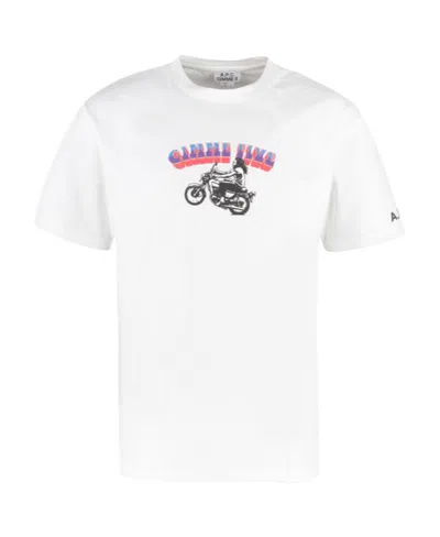 Apc Gimme Five Cotton T-shirt In White