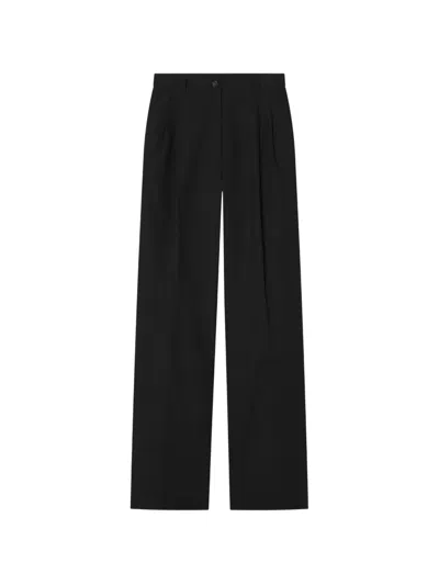 A.p.c. Ginny Pleated Tailored Trousers In Black