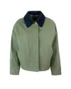 Apc Giubbino Becca Military Khaki In Green
