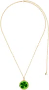 Apc Gold Anastasia Barbieri Edition Fortuna Necklace In Kaa Green