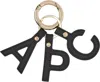 Apc Gold & Black Lettres 'a.p.c.' Keychain In Black