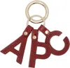 Apc Gold & Red Lettres 'a.p.c.' Keychain