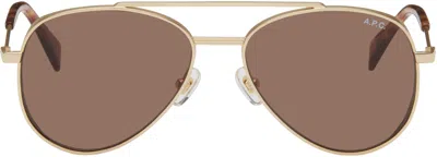 Apc Gold Bill Sunglasses In Raa Gold