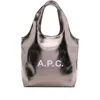 Apc A.p.c. Ninon Metallic Silver Tote Bag Women In Gold