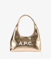 Apc Mini Ninon Metallic Logo Shoulder Bag In Gold