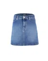 Apc A.p.c. Gonna Jupe Moss Washed Indigo In Blue