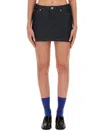 Apc Short Denim Skirt With Pockets And Loops