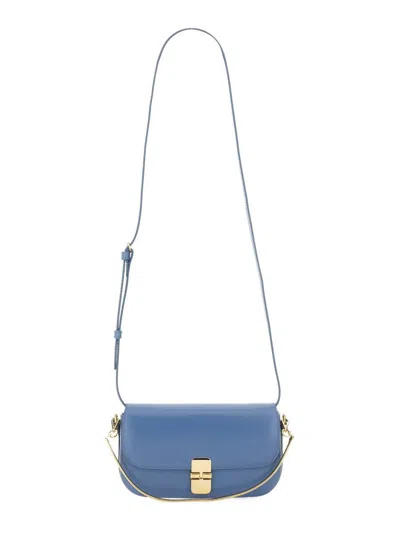 Apc Grace Baguette Bag In Blue