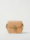 Apc A.p.c. Grace Bag In Leather With Logo In Beige