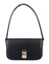 Apc Leather Shoulder Bag With Frontal Logo