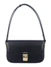 Apc Grace Baguette Calf Leather Shoulder Bag In Blue