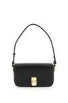 Apc Grace Baguette Calf Leather Shoulder Bag In Black