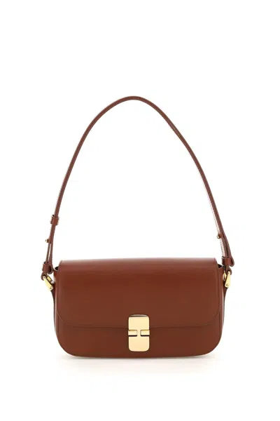 Apc Grace Baguette Bag In Brown