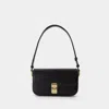 Apc Leather Shoulder Bag With Frontal Logo In Black