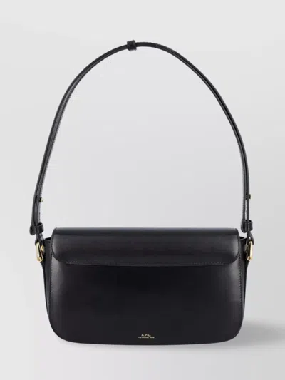 Apc Grace Baguette Leather Shoulder Bag In Black