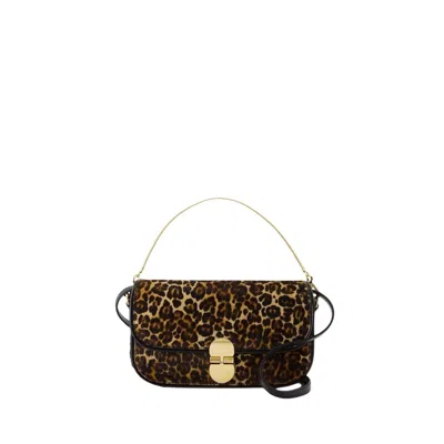 Apc Grace Chaine Clutch - Leather - Printed In Brown