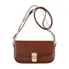 Apc A.p.c. Brown Leather Grace Shoulder Bag In Brown