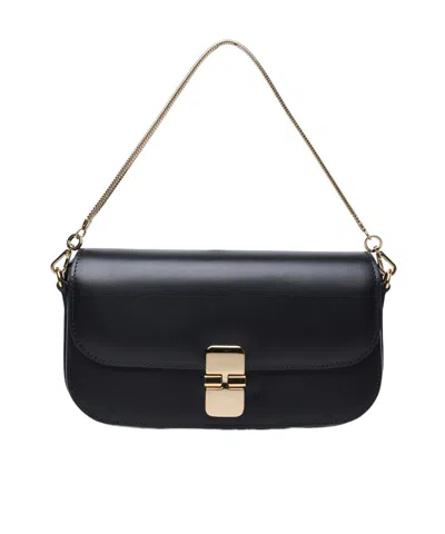 Apc A.p.c. Chain-linked Shoulder Bag In Black