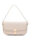 Apc A.p.c. Grace Chaine Leather Clutch Bag In Neutrals
