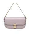 Apc Grace Chaine Leather Clutch Bag In Nude
