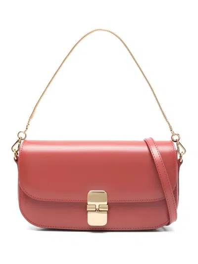 Apc Grace Chaine Clutch In Red