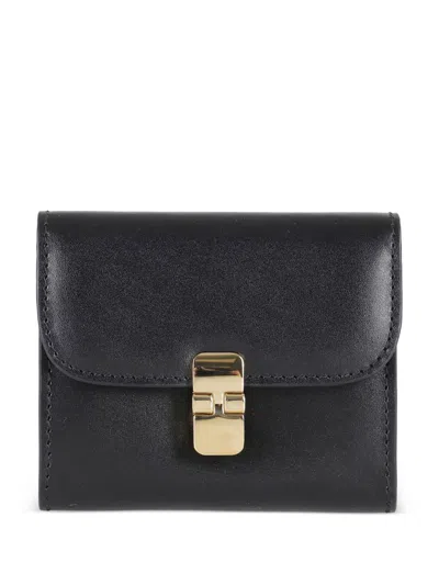 Apc Grace Compact Wallet In Black