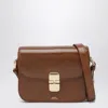 Apc A.p.c. Grace Small Foldover Top Crossbody Bag In Brown