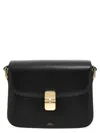 Apc Leather Shoulder Bag With Frontal Logo In Black
