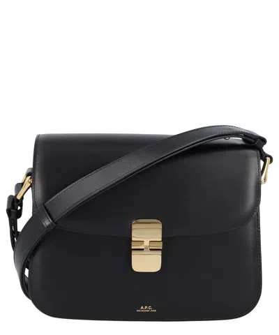 Apc A.p.c. Grace Small Leather Crossbody Bag In Brown