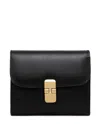 Apc Grace Curved-flap Leather Wallet In Black