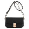 Apc A.p.c. Grace Leather Chain Clutch Bag In Black