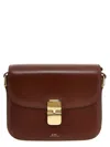Apc A.p.c. Brown Leather Grace Mini Crossbody Bag In Brown