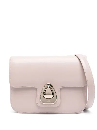 Apc A. P.c. Grace Leather Crossbody Bag In Pink