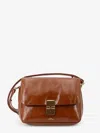 Apc Grace Leather Shoulder Bag In Brown