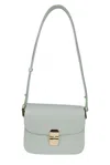 Apc A.p.c. Grace Small Leather Crossbody Bag In Azzurro