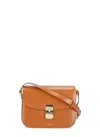 Apc A.p.c. Grace Logo Printed Small Shoulder Bag In Orange