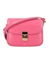 Apc A.p.c. Grace Logo Printed Small Shoulder Bag In Pink