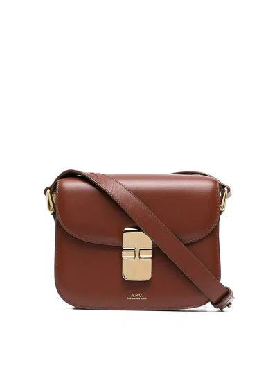 Apc Grace Mini Crossbody In Marrón