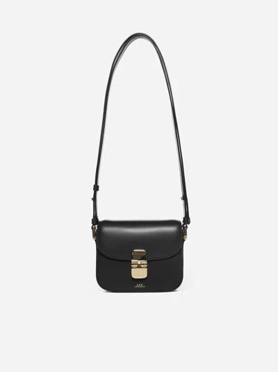 Apc Grace Mini Leather Bag In Black