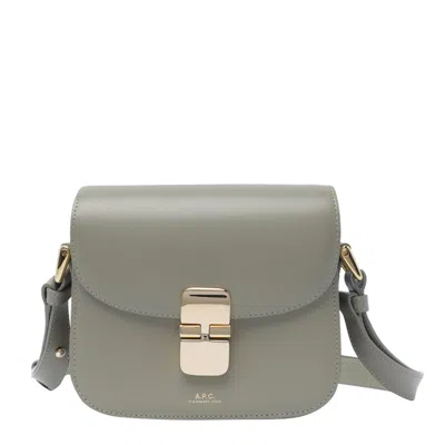 Apc A.p.c. Grace Mini Shoulder Bag In Gray