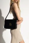 Apc Leather Shoulder Bag With Frontal Logo In Black